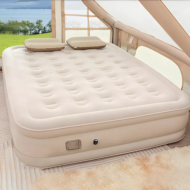 Outdoor Furniture Luxury - مرتبة هوائية فاخرة مع مضخة مدمجة،