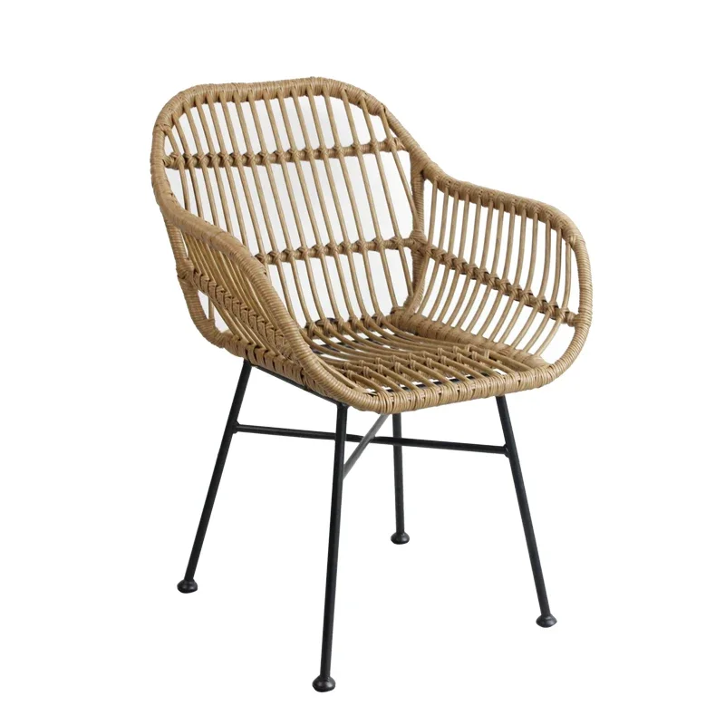 Outdoor Furniture Metal Chairs - كراسي طعام نورديك للمطبخ، كرسي خوص