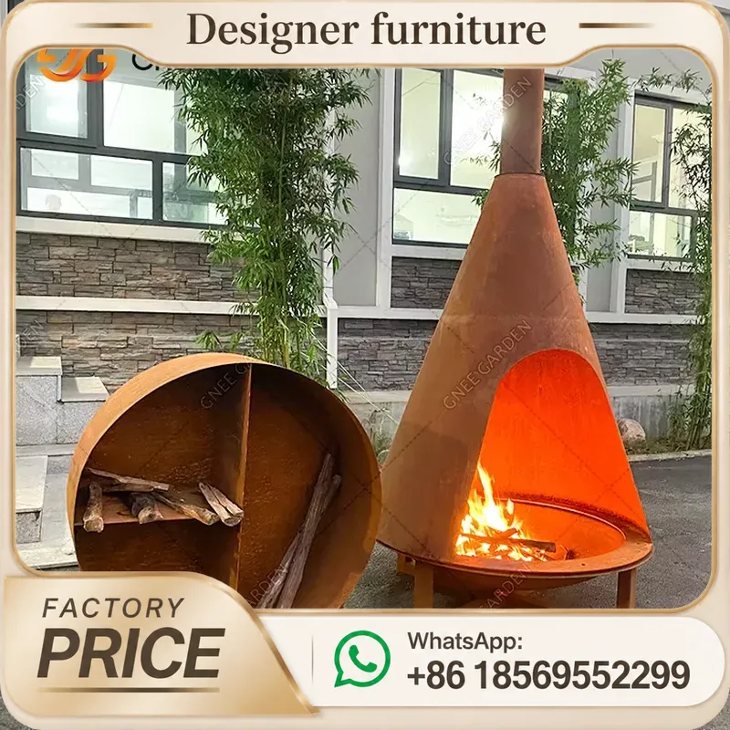 موقد محمول يعمل بحبيبات الخشب  - مراجعة Outdoor Furniture Metal وسعره