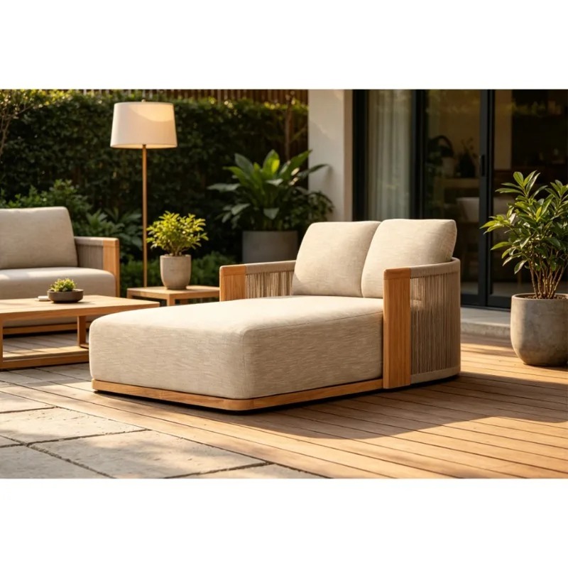 سرير استرخاء خارجي من خشب السا - مراجعة Outdoor Daybed Furniture وسعره