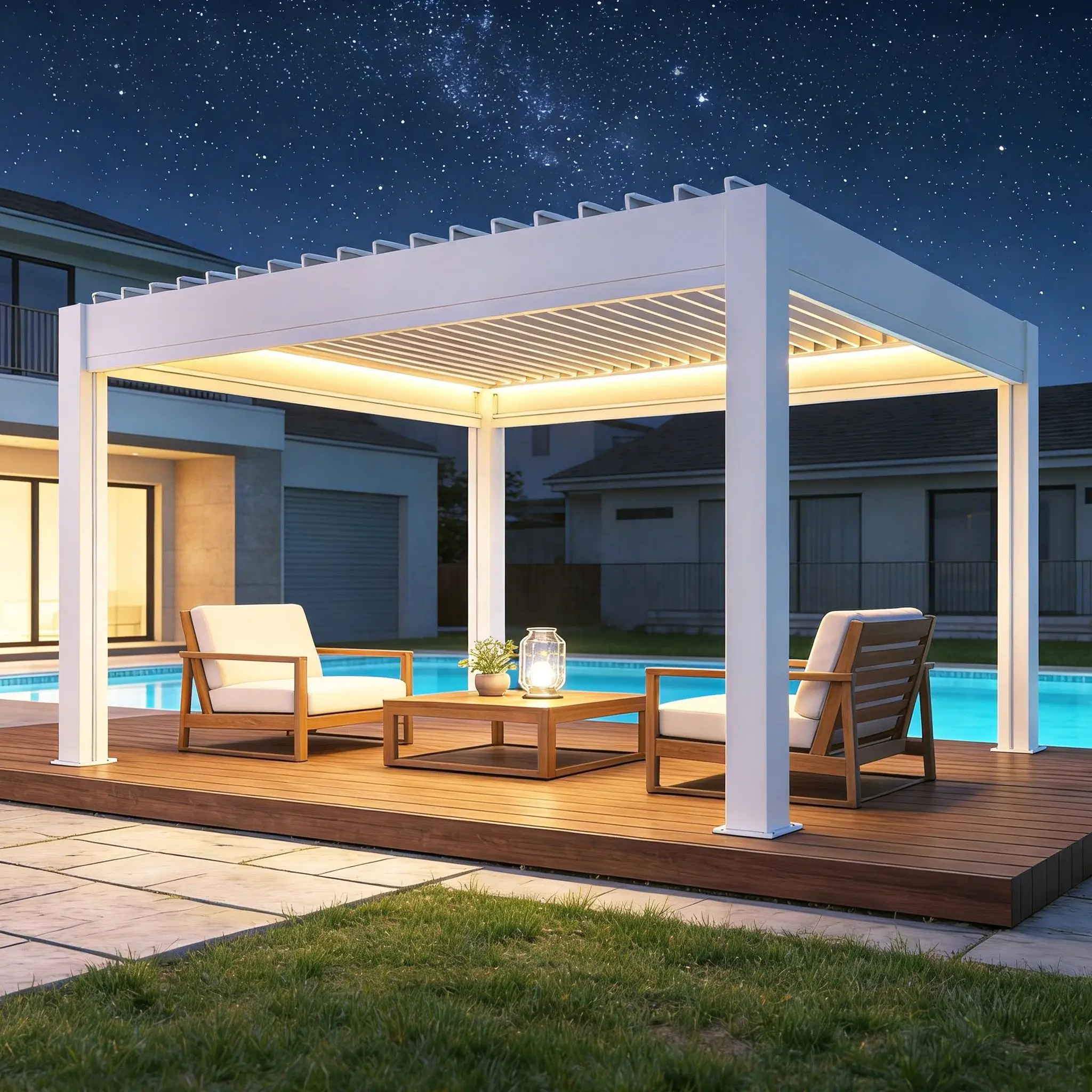 برجولا مفتوحة الطراز الحديث بت - مراجعة Outdoor Furniture Metal وسعره