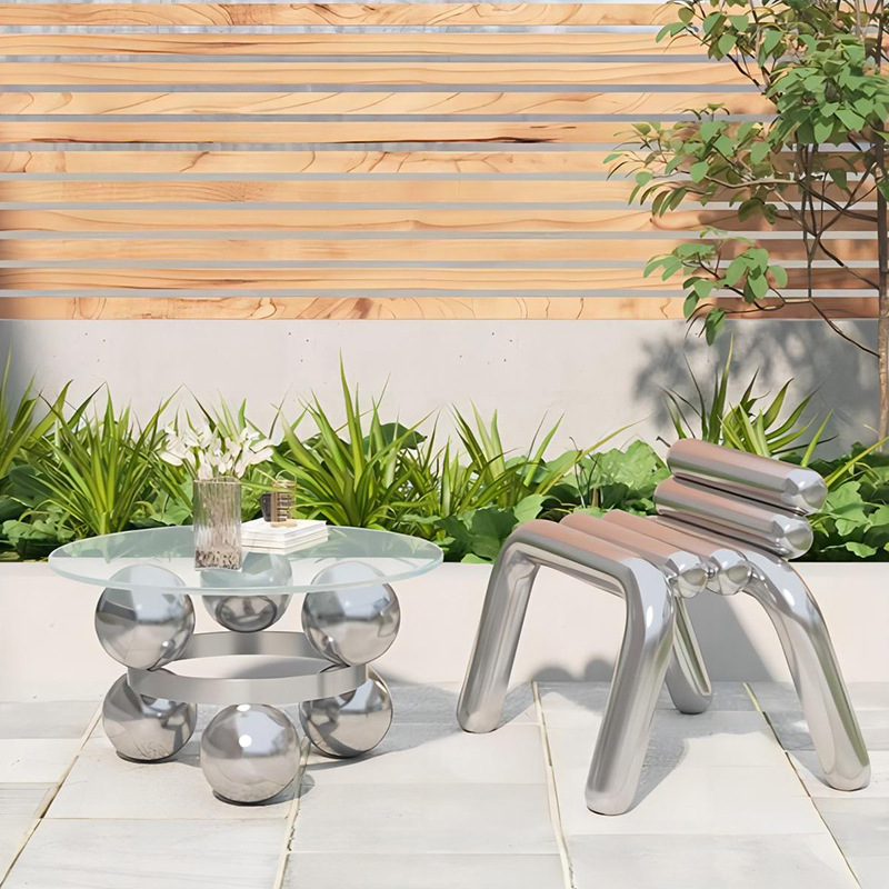 كرسي من الفولاذ المقاوم للصدأ، - مراجعة Outdoor Furniture Metal Chairs وسعره
