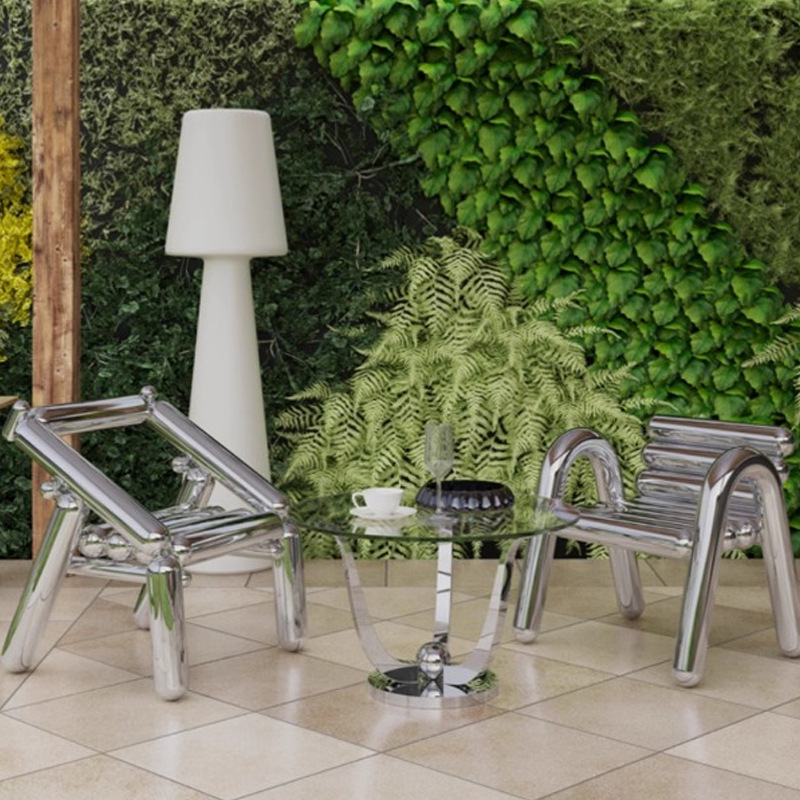 كرسي من الفولاذ المقاوم للصدأ، - مراجعة Outdoor Furniture Metal Chairs وسعره