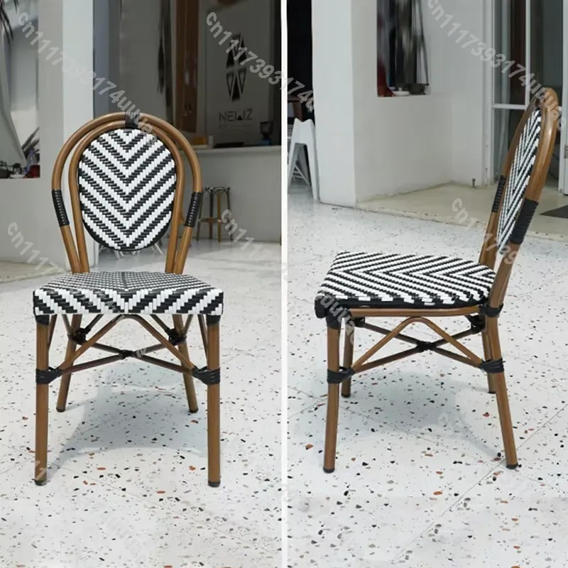 كرسي راتان قابل للتكديس بأسلوب - مراجعة Outdoor Furniture Metal Chairs وسعره