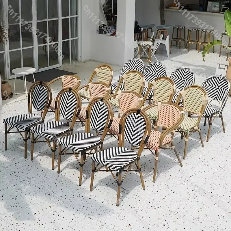 كرسي راتان قابل للتكديس بأسلوب - مراجعة Outdoor Furniture Metal Chairs وسعره