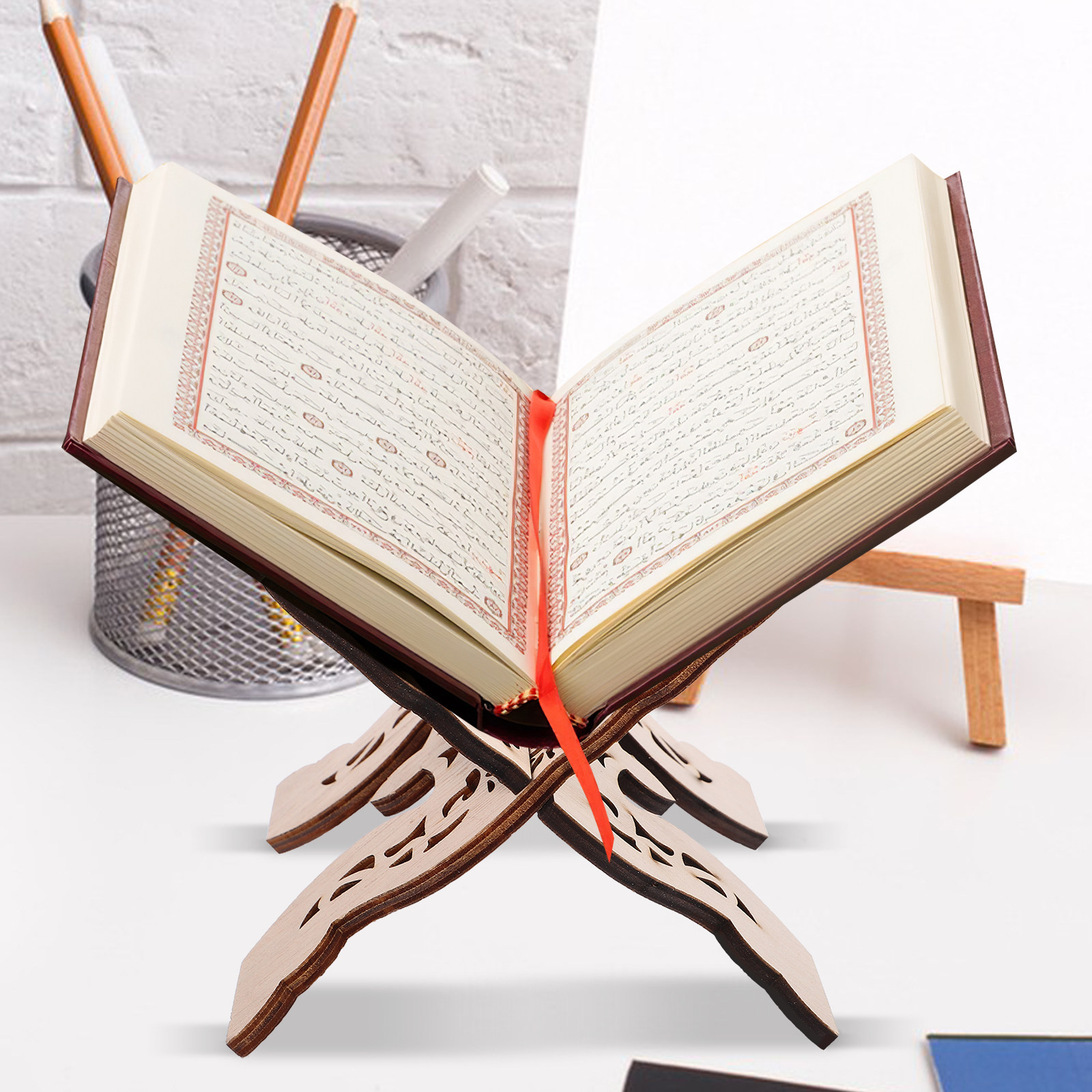 حامل كتب خشبي للمكتب، حامل للك - مراجعة Outdoor Furniture Wood وسعره